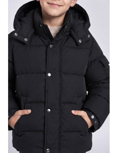 Doudoune Capuche Noire Garçon 4-14 Ans | Zerda