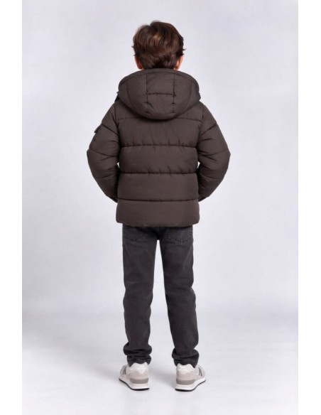 Doudoune Capuche Chocolat Garçon 4-14 Ans | Zerda