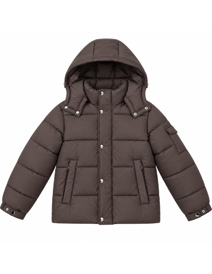 Doudoune Capuche Chocolat Garçon 4-14 Ans | Zerda
