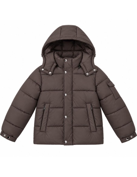 Doudoune Capuche Chocolat Garçon 4-14 Ans | Zerda