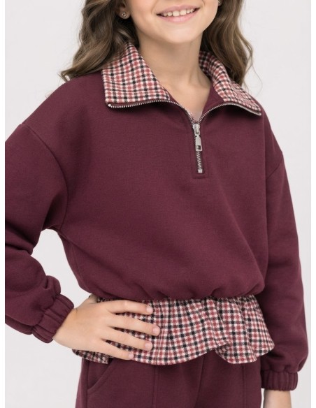 Ensemble Jogging Bordeaux Fille 4-14 Ans | Zerda