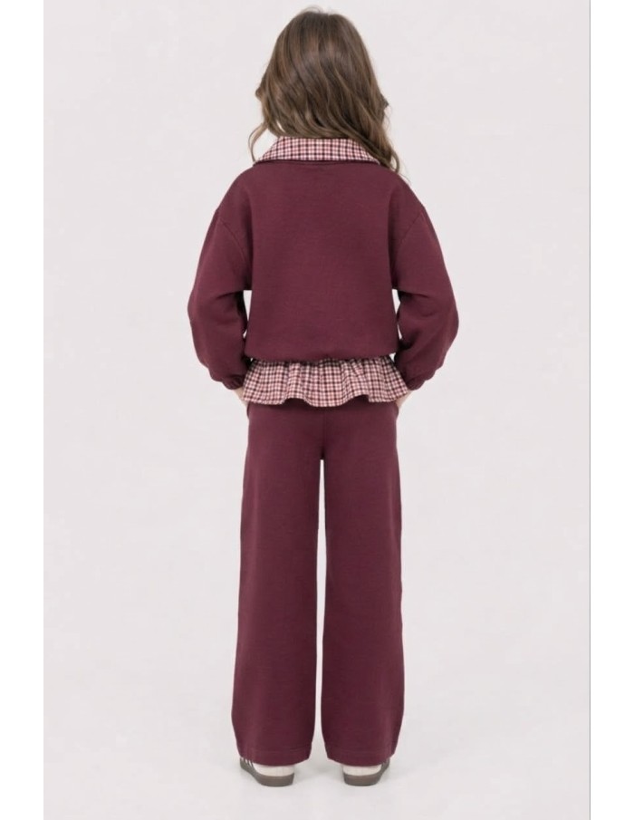 Ensemble Jogging Bordeaux Fille 4-14 Ans | Zerda