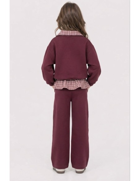 Ensemble Jogging Bordeaux Fille 4-14 Ans | Zerda