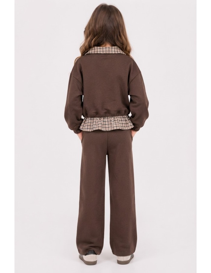 Ensemble Jogging Chocolat Fille 4-14 Ans | Zerda