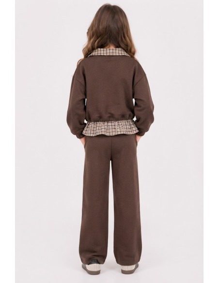 Ensemble Jogging Chocolat Fille 4-14 Ans | Zerda