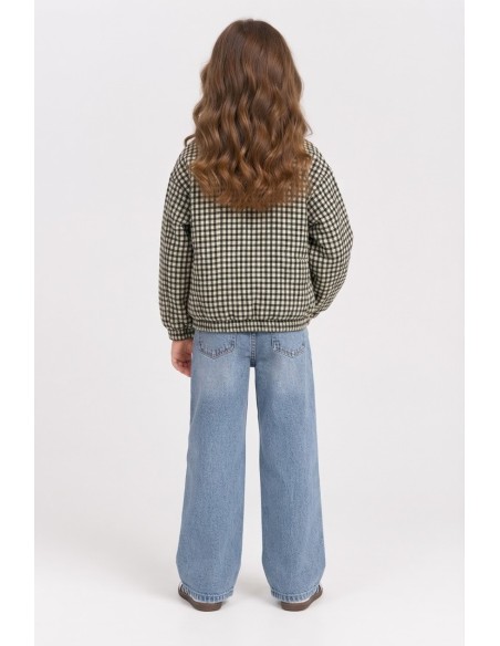 Veste À Carreaux Noire Fille 4-14 Ans | Zerda
