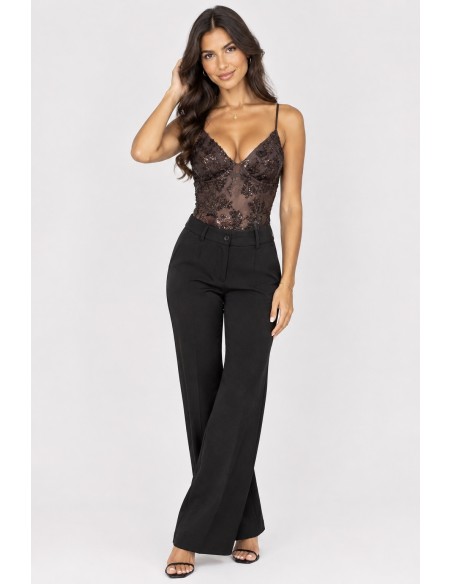 BODY A PAILETTE CHOCO - FEMME