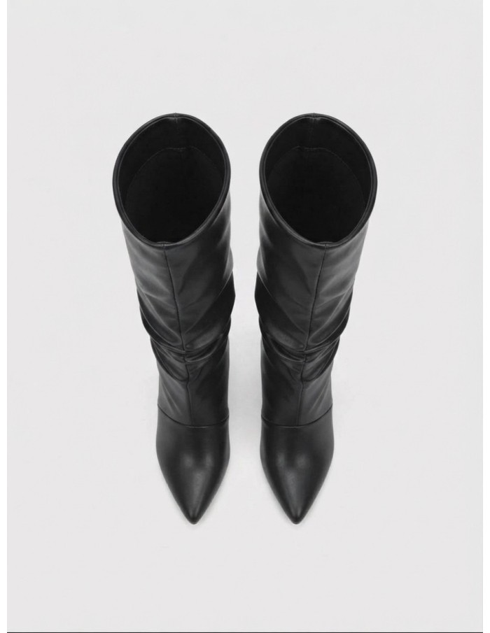 Botte Souple Talon Conique Noire Femme | Zerda