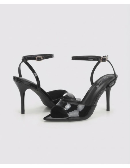 Sandale Vernie Noire Bride Cheville Femme | Zerda