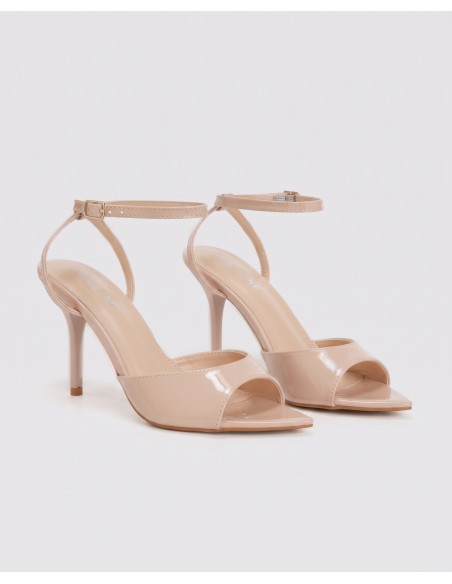 Sandale Vernie Nude Bride Cheville Femme | Zerda