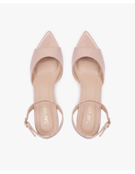 Sandale Vernie Nude Bride Cheville Femme | Zerda