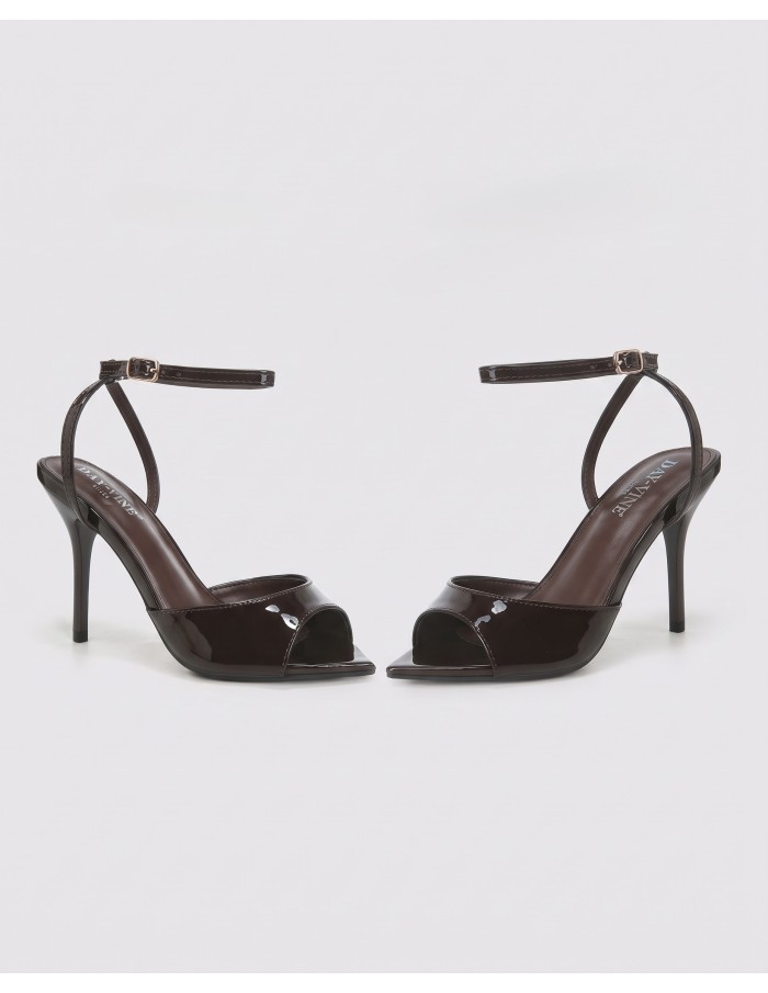 Sandale Vernie Chocolat Bride Cheville Femme | Zerda