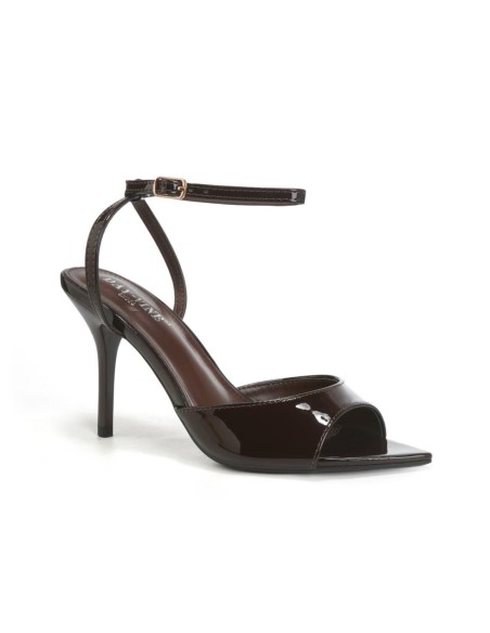 Sandale Vernie Chocolat Bride Cheville Femme | Zerda